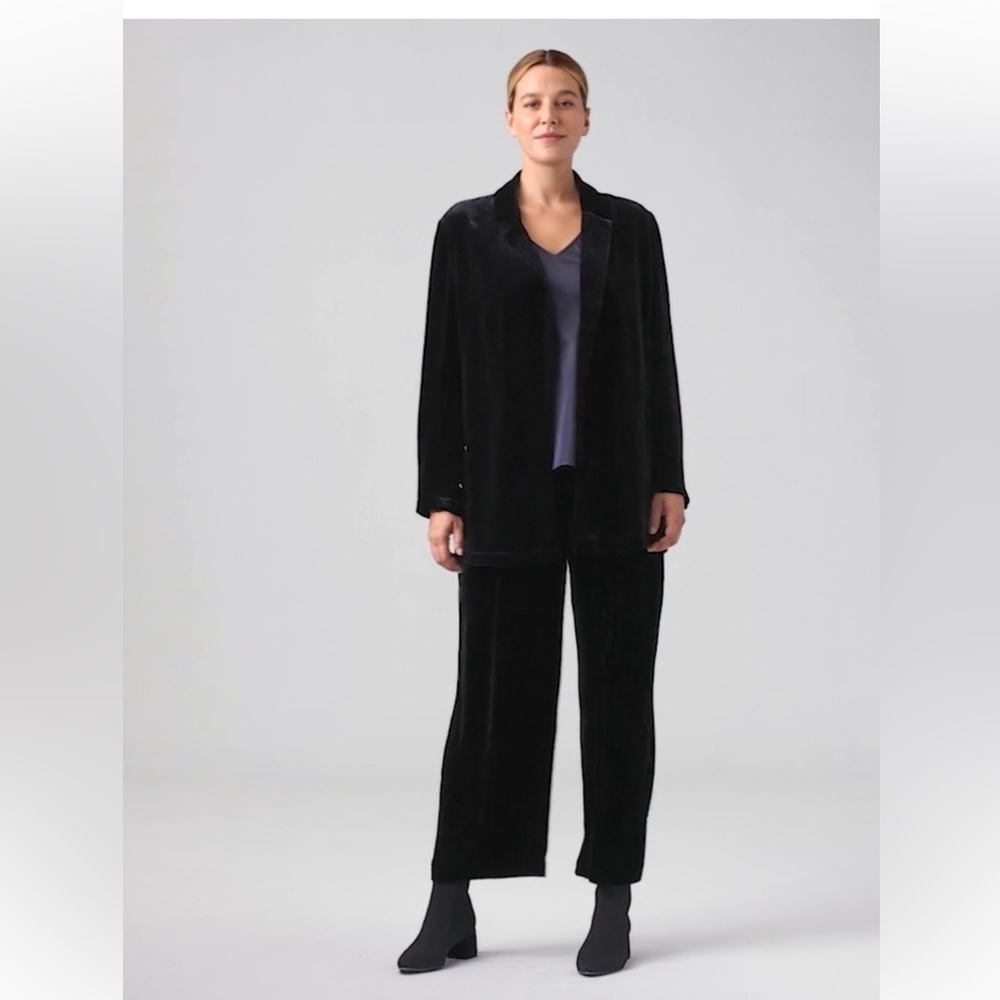 NWT EILEEN FISHER Velvet Long Blazer - Picture 7 of 13